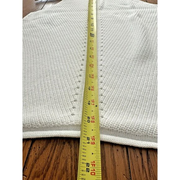 Women Small Fashion Scoop Neck Knit Tank Top Casual Loose Sleeveless Split Sides - Picture 7 of 13